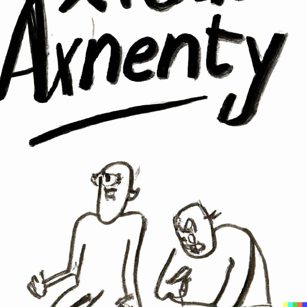 a representation of anxiety, cartoon
